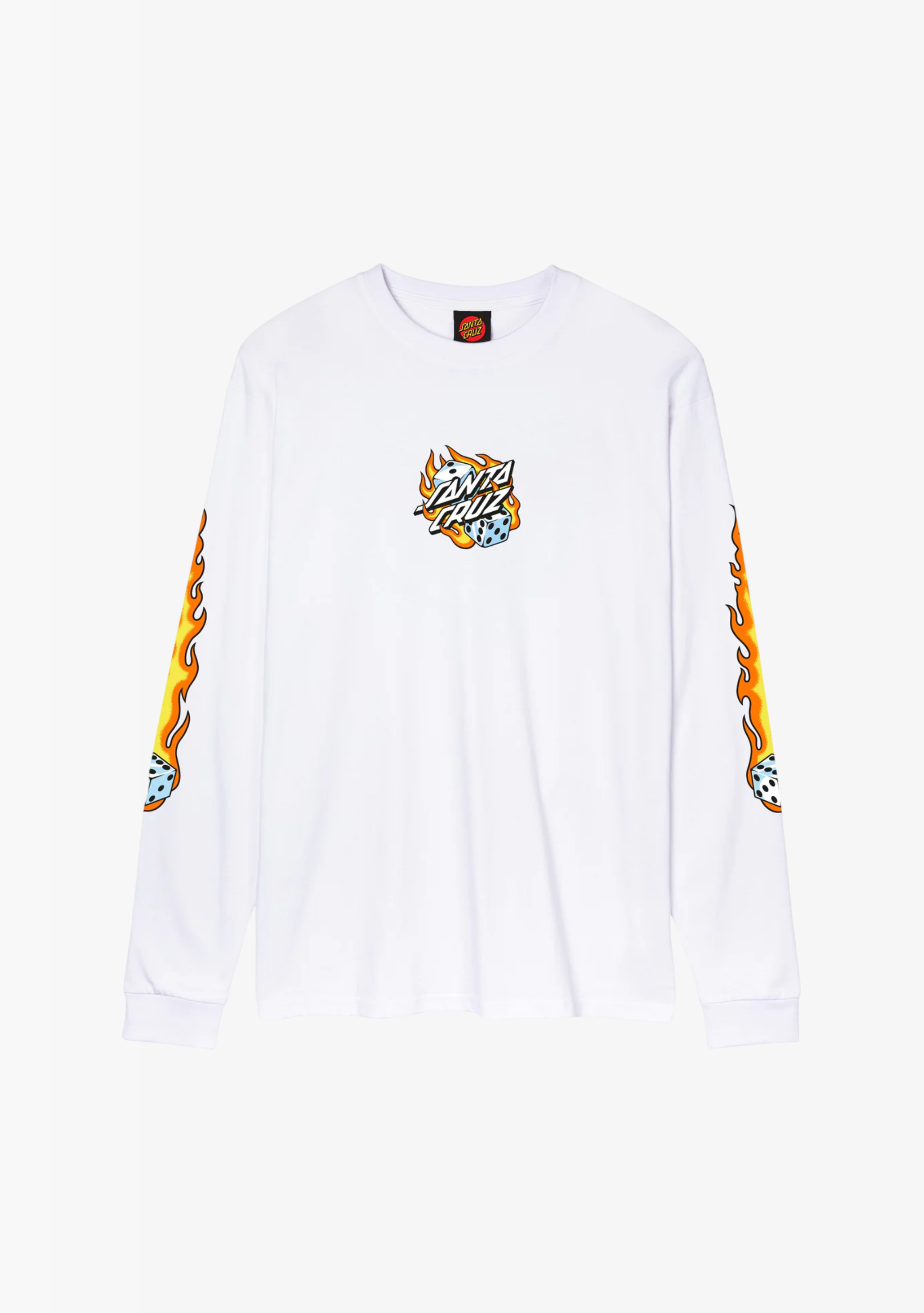 L/S T-Shirt Flaming Dice Dot